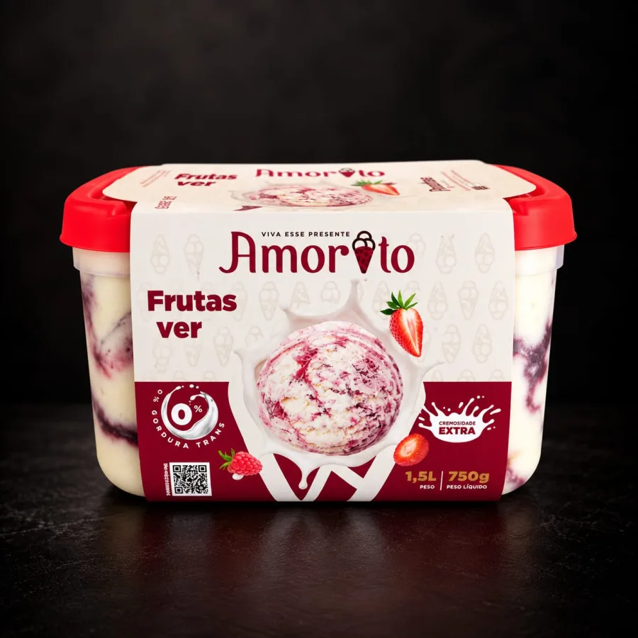 SORVETE 1,5 LITRO DE FRUTAS VERMELHAS
