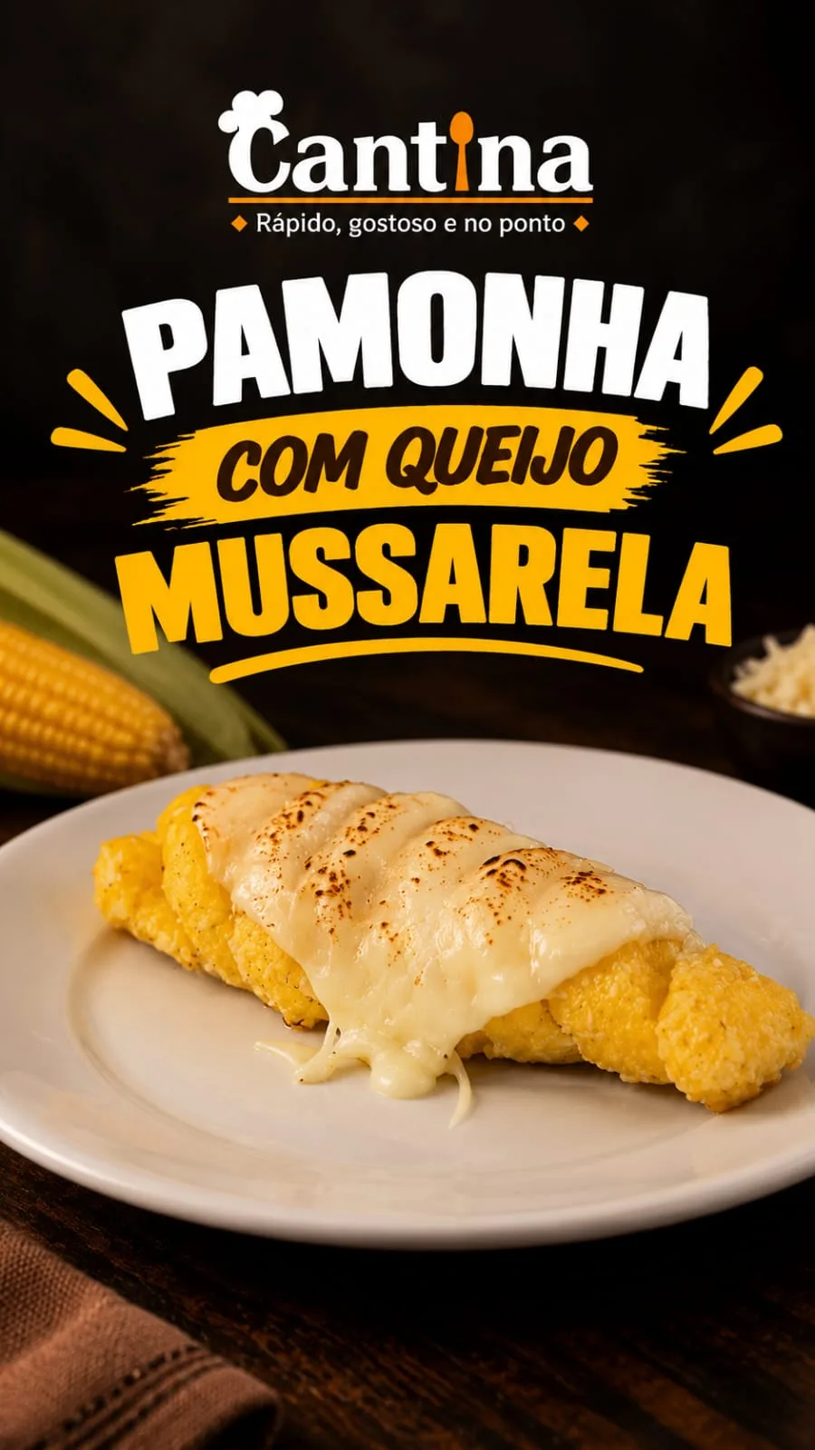 PAMONHA COM QUEIJO MUSSARELA 
